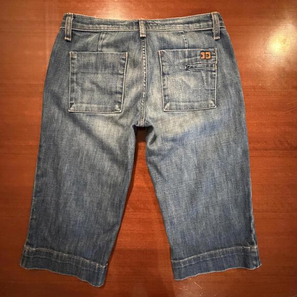 Joe's Jeans Harvey Wash Bermuda Shorts Blue Denim Size 27 Stretch Walking Shorts - Picture 2 of 15